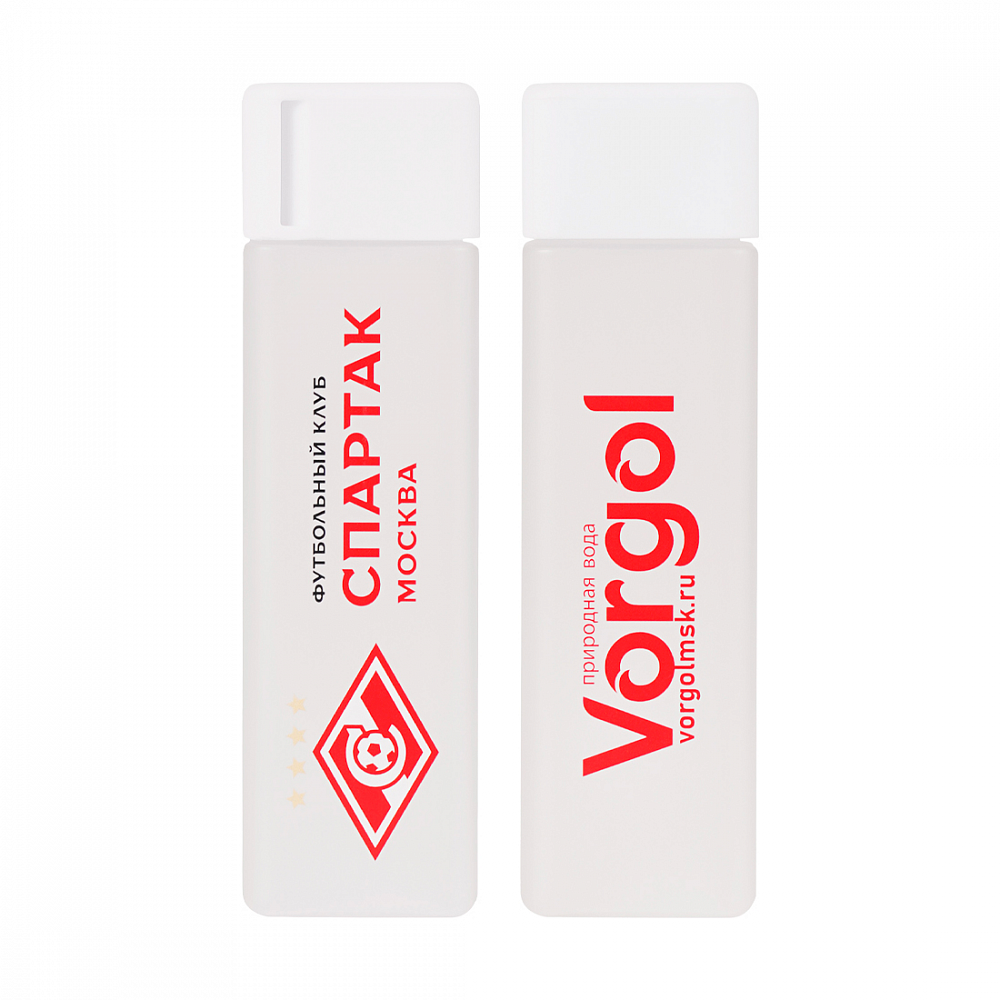 Спортивная бутылка 450 мл. (Белая) - "Квадро"