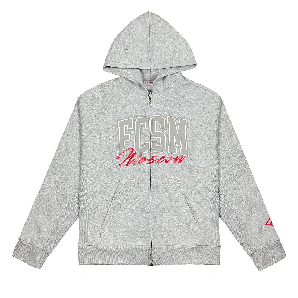 Зип-худи GYM 2.0 серый меланж