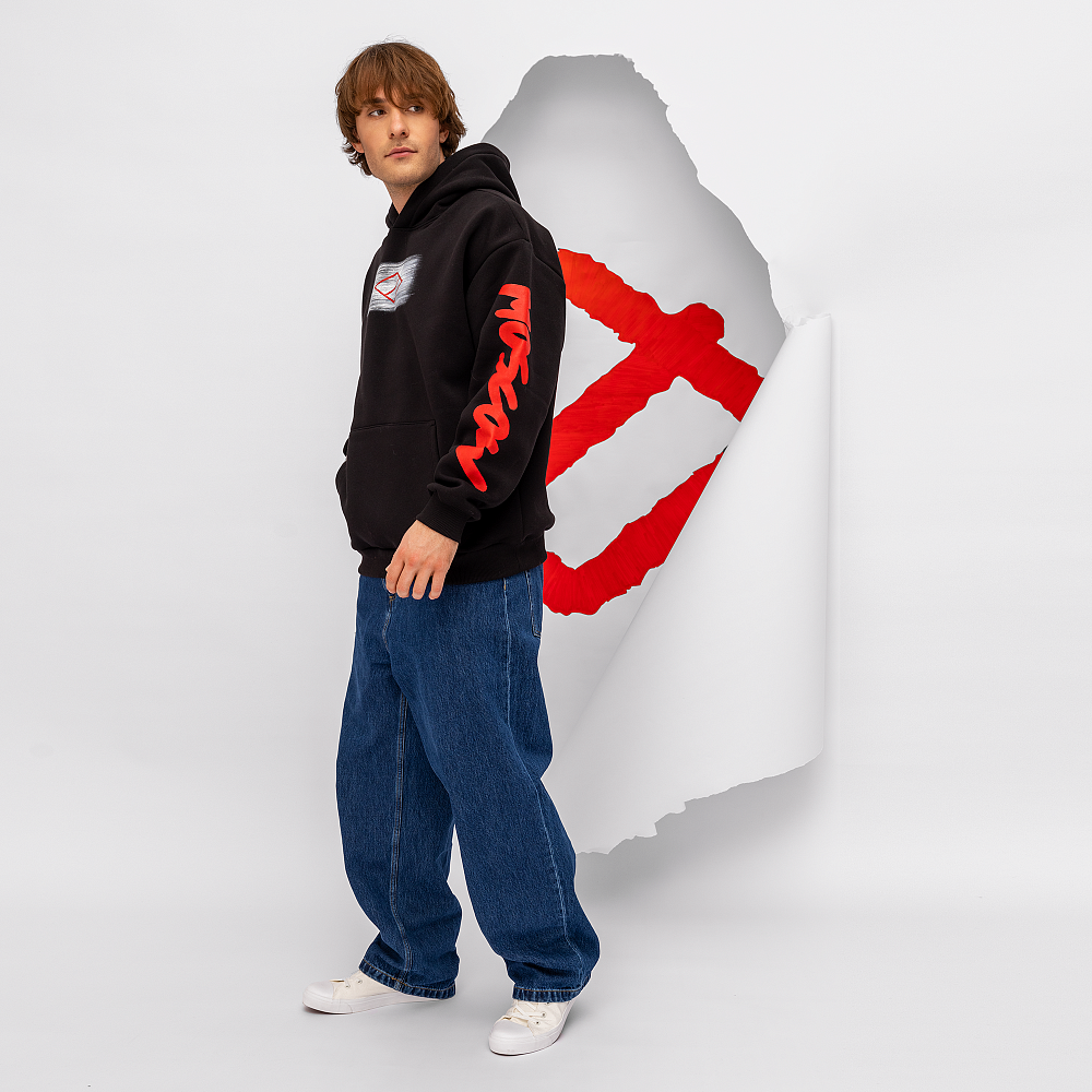 Худи "Black/Red" черный