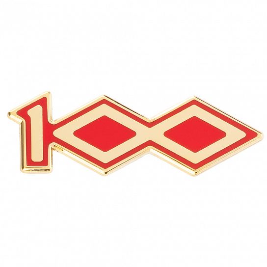 Badge metal. "100"