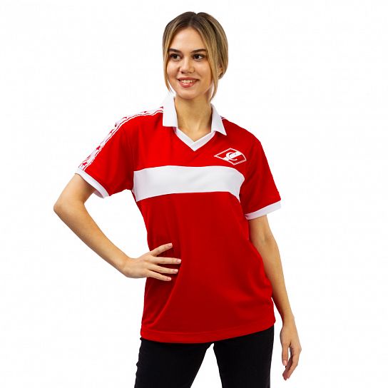 Футболка поло ретро "Спартак" с жаккардом