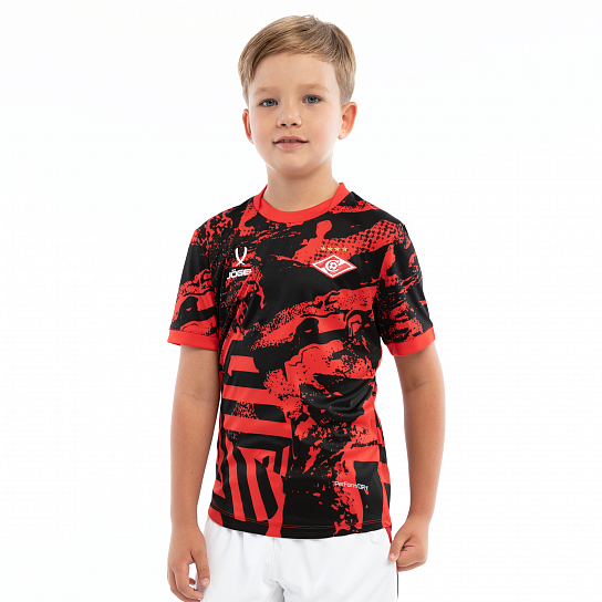 Футболка разминочная Jogel PREMIER красно-черная 2024-25