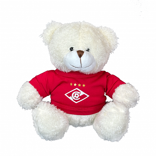 A white bear in a red T-shirt