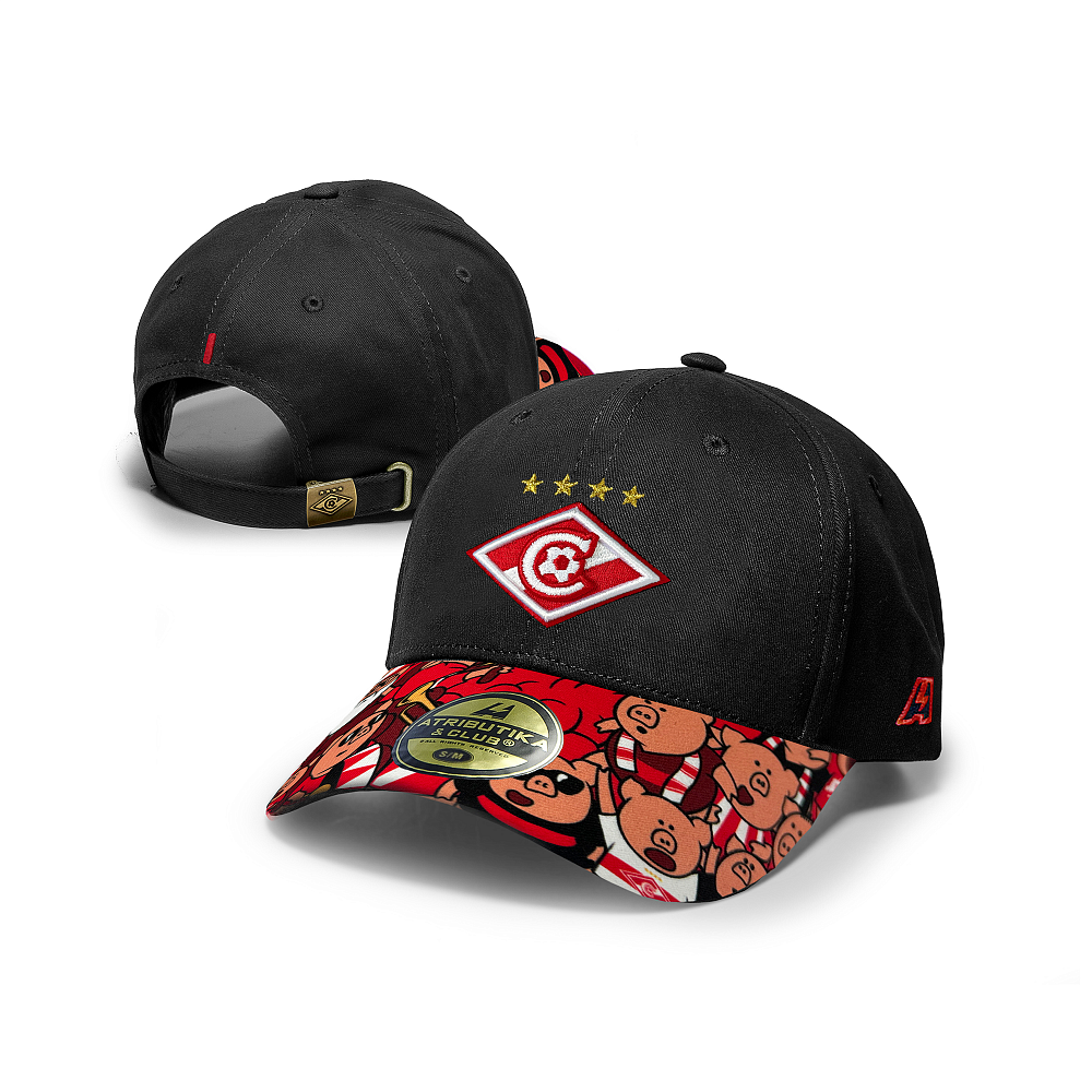 Бейсболка ФК Спартак черн.- красн. (ATRIBUTIKA & CLUB)