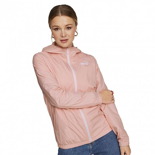 PUMA Women's ESS Solid Windbreaker Jacket Pink