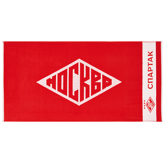 Полотенце банное "Спартак Москва" красно-белое