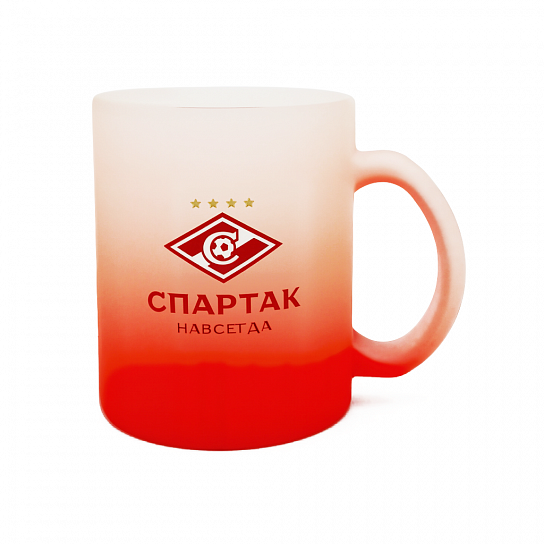 Кружка матовое стекло 330 мл. красная