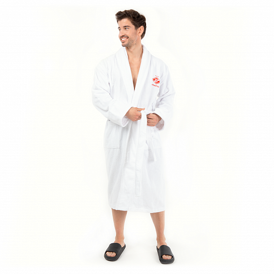 Халат махровый "Ромб" белый