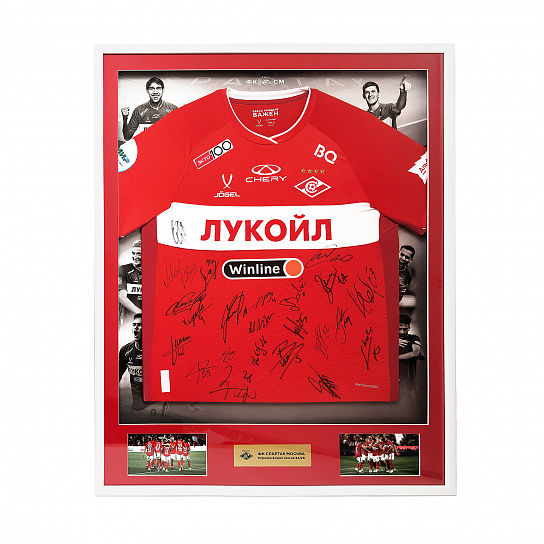 Игровая майка с автографами в багетном оформлении