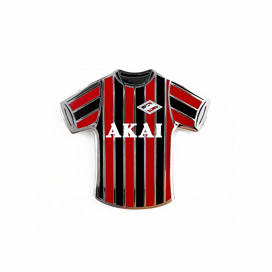 “retro uniform” badge red and black