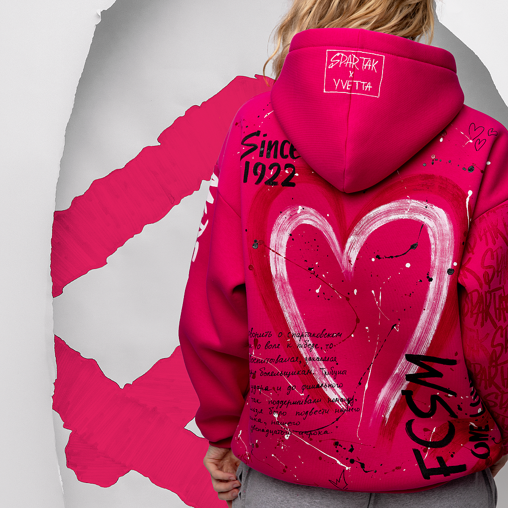 Худи "Spartak" фуксия