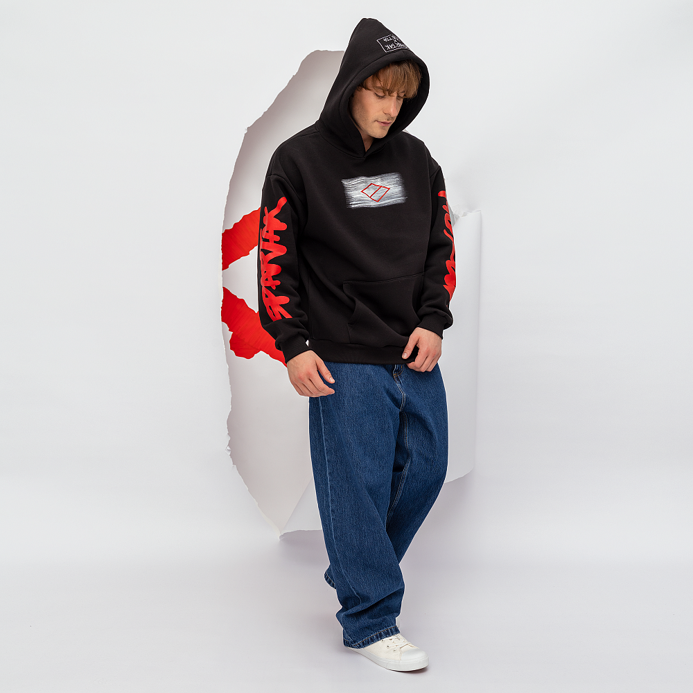 Худи "Black/Red" черный