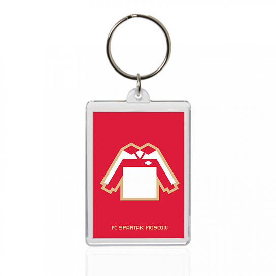 Acrylic Red-White keychain