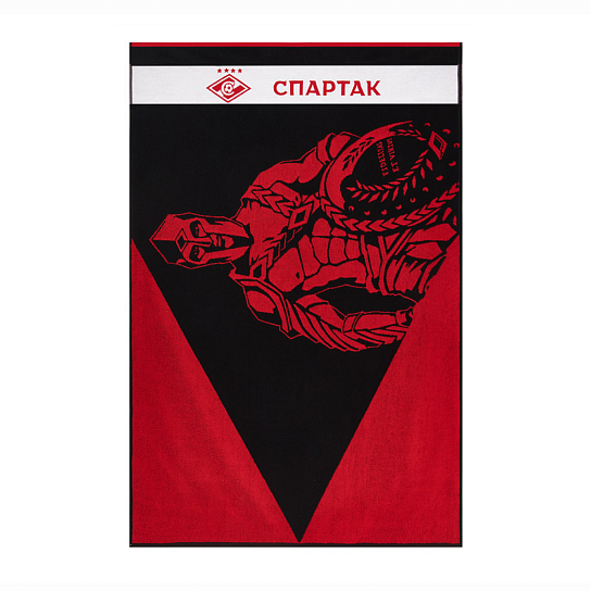 Полотенце пляжное "Гладиатор" красно-черное 100х150 см