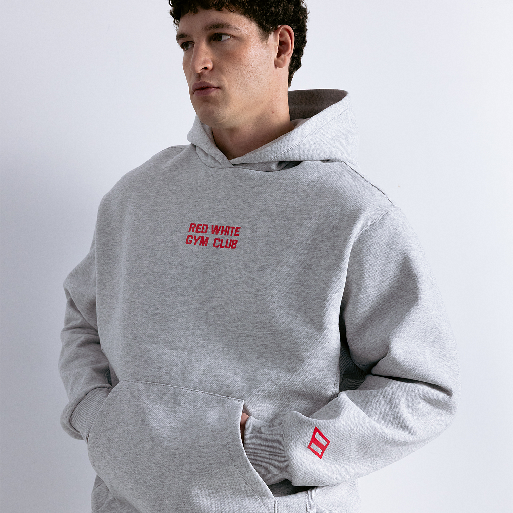 Худи GYM 2.0 серый меланж