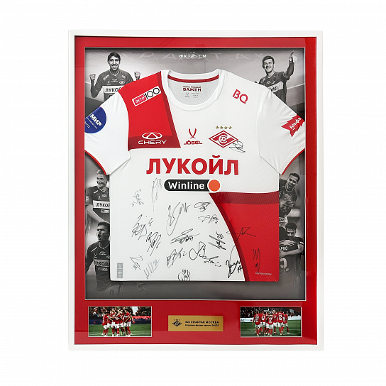Игровая майка с автографами в багетном оформлении