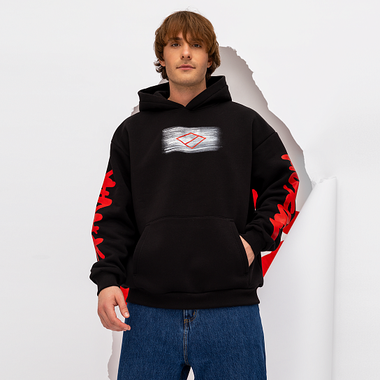 Худи "Black/Red" черный