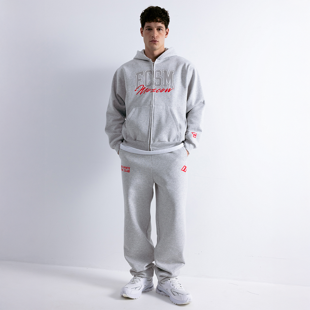 Зип-худи GYM 2.0 серый меланж