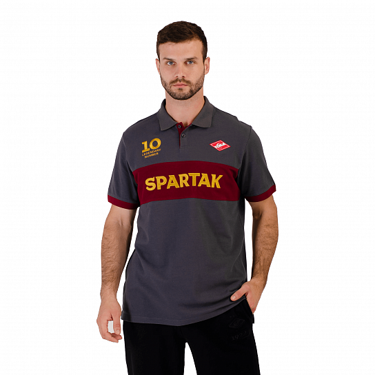 "Legendary No. 10" gray polo.