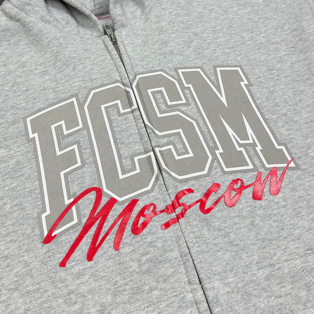 Зип-худи GYM 2.0 серый меланж