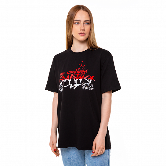 T-shirt "Graffiti tags" Oversize black