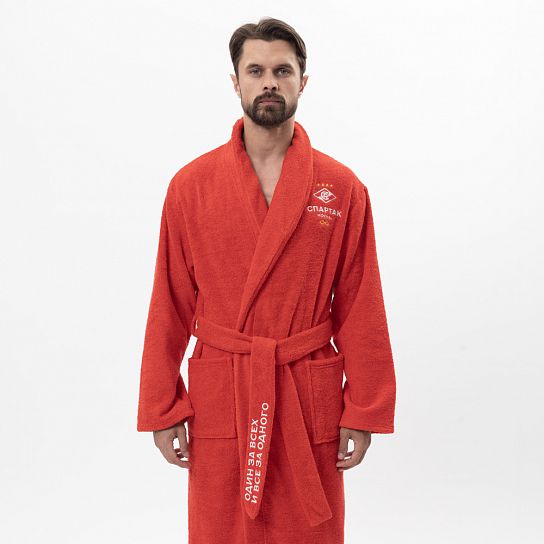 Халат махровый "Спартак" красный